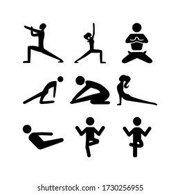 yoga icon or logo isolated sign symbol vector illustration - Collection of high quality black style vector icons
