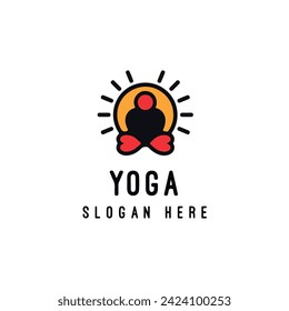 

Yoga icon. Logo template on a light background. Vector logo for the spa center yoga center yoga studio. Template graphic design element.