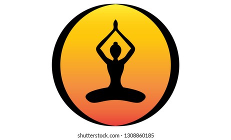 Yoga icon. Yoga logo vector design. Meditation logo, meditation icon