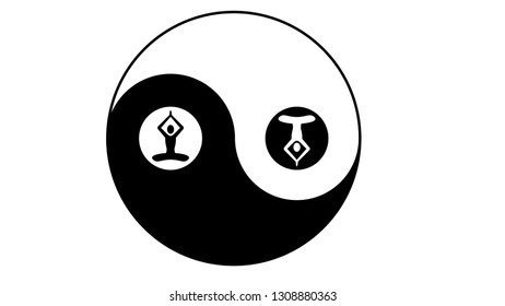 Yoga icon. Yoga logo vector design. Meditation logo, meditation icon