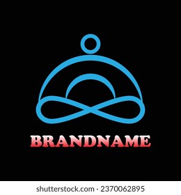 Yoga-Symbol und Logo-Vektorgrafik-Flachbild-Design