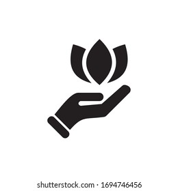 YOGA ICON , LOTUS ICON VECTOR