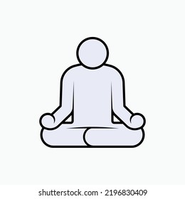 Yoga Icon. Meditation Symbol - Vector.