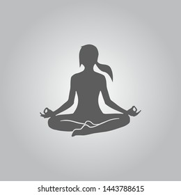 Yoga Icon Yoga Pose Design Vector Stock Vector (Royalty Free ...