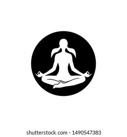Yoga icon / yoga pose design vector 