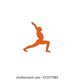 Yoga icon. Yoga pose silhouette.