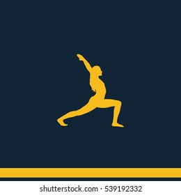 Yoga icon. Yoga pose silhouette.