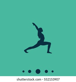 Yoga icon. Yoga pose silhouette.
