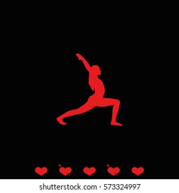 Yoga icon. Yoga pose silhouette.