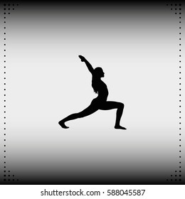 Yoga icon. Yoga pose silhouette.