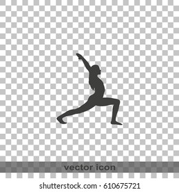 Yoga icon. Yoga pose silhouette.