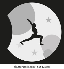 Yoga icon. Yoga pose silhouette.