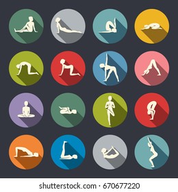 Yoga icon set