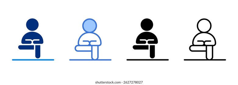 Icone de Yoga Definir Vários Estilo de Ilustração de Vetor