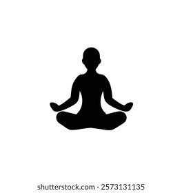 A yoga icon silhouette vector isolated