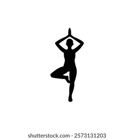 A yoga icon silhouette vector isolated