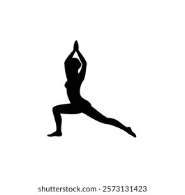 A yoga icon silhouette vector isolated