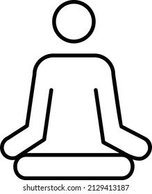Yoga Icon. Simple Illustration Of Self Care Sign And Symbol. Modern vector illustration.
