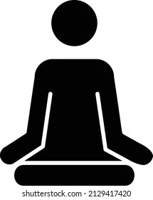 Yoga Icon. Simple Illustration Of Self Care Sign And Symbol. Modern vector illustration.