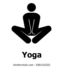 Yoga icon. Simple illustration of yoga vector icon for web