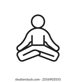 Yoga icon Thin line art collection