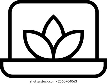 yoga icon. Thin linear style design isolated on white background