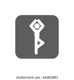 Yoga Icon in trendy flat style isolated on white background. Award symbol for your web site design, logo, app, UI. Vector illustration, EPS10.