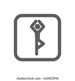Yoga Icon in trendy flat style isolated on white background. Award symbol for your web site design, logo, app, UI. Vector illustration, EPS10.