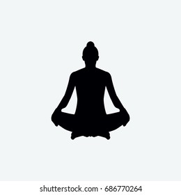 yoga icon vector