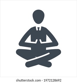 Yoga icon, vector and glyph