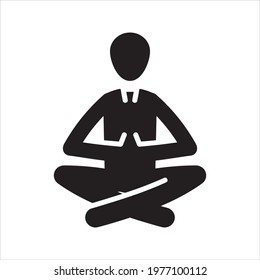 Yoga icon, vector and glyph