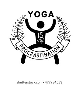 Yoga icon Vector illustration