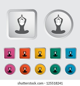 Yoga icon. Vector illustration EPS.