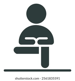 Yoga icon vector illustration. Simple fill style	