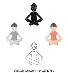 Yoga icon of vector illustration for web and mobile