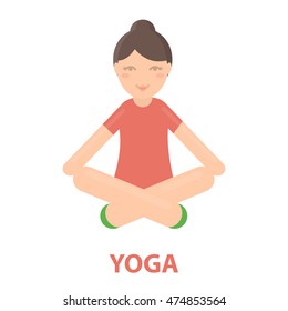 Yoga icon of vector illustration for web and mobile