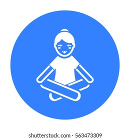 Yoga icon of vector illustration for web and mobile