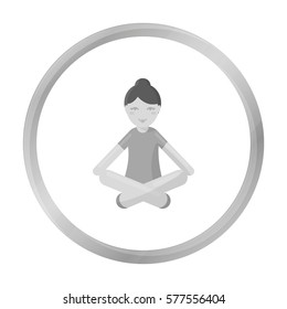 Yoga icon of vector illustration for web and mobile