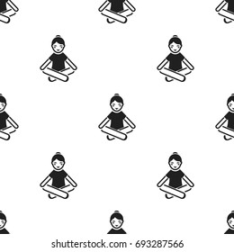 Yoga icon of vector illustration for web and mobile