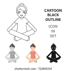 Yoga icon of vector illustration for web and mobile
