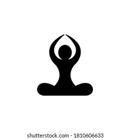 Yoga icon. Vector on isolated white background. EPS 10