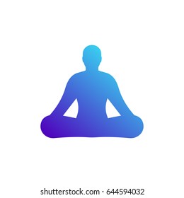 yoga icon, vector symbol