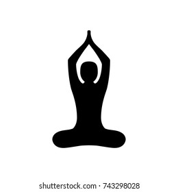 Yoga icon, Yoga icon vector, in trendy flat style isolated on white background. Yoga icon image, Yoga icon illustration