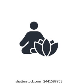 yoga icon. vector.Editable stroke.linear style sign for use web design,logo.Symbol illustration.