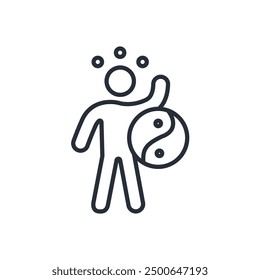 Yoga icon. vector.Editable stroke.linear style sign for use web design,logo.Symbol illustration.