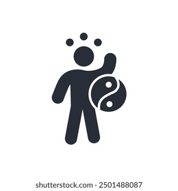 Yoga icon. vector.Editable stroke.linear style sign for use web design,logo.Symbol illustration.