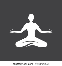 Yoga icon.Meditation icon vector illustration design symbol.