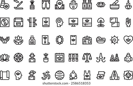 Yoga icons High-Quality Vector Icons Collection with Editable Stroke. Ideal for Professional and Creative Projects.