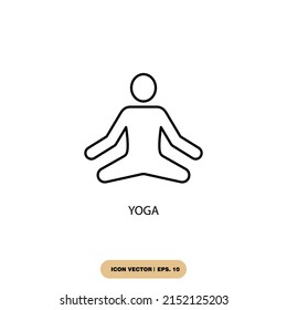 yoga icons  symbol vector elements for infographic web