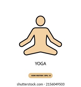 yoga icons  symbol vector elements for infographic web